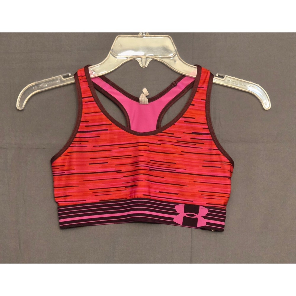 Under Armour Compression Sports Bra Women's‎ Size Small Pink Purple Red